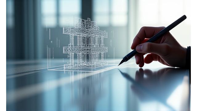 設計中のアイアンワークの3Dモデル表示。