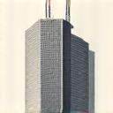 銀座の某有名美術館の抽象的なロゴマーク。現代的なデザイン。