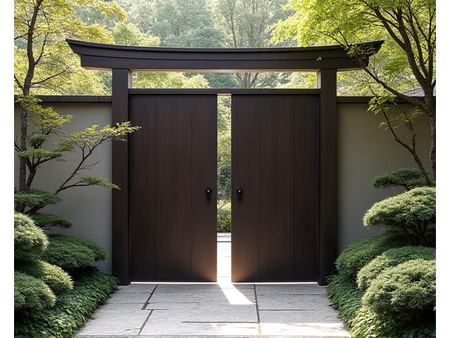 100%リサイクル材で作られた屋外用門扉