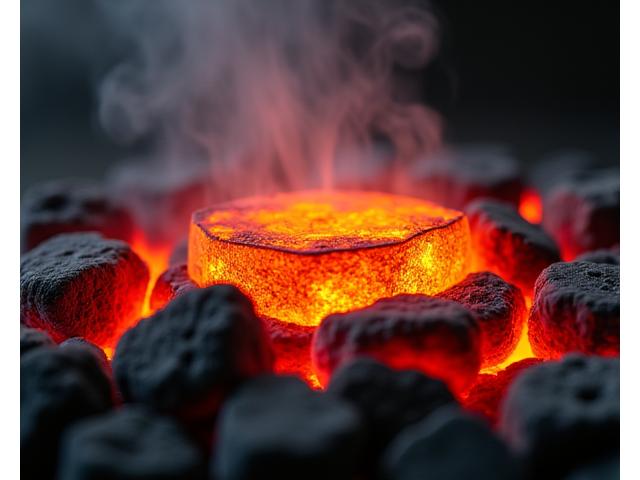 伝統的な炭火で熱せられる鉄